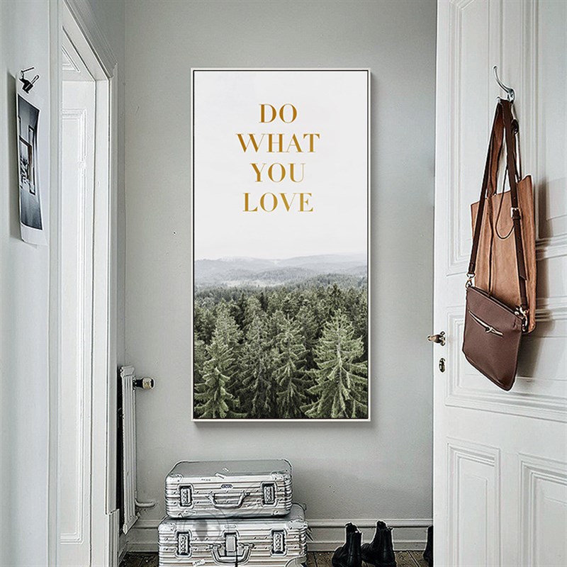 北欧装饰画组合大幅客厅竖版玄关海报简约现代沙发背景墙挂画壁画