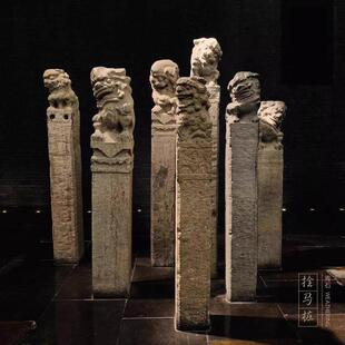 拴马桩石雕仿古栓马石做旧貔貅狮子罗马柱麒麟石门墩室内摆件