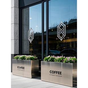 304不锈钢花箱户外定制造景花园庭院布置组合种植金属室外花槽盆