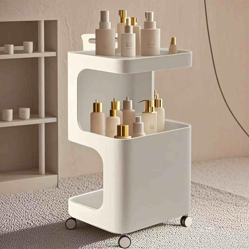 美容院小推车高级美睫医疗护理仪器置物架专用S型移动手推工具车