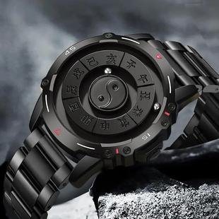 DOM手表磁悬浮十二时辰创意设计国风太极八卦防水男女款磁力腕表