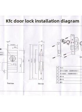 肯德基门专用门锁WEBER威堡4186A快餐厅门锁铝合金门锁45mm厚门用