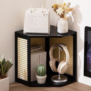 书架转角置物架家用学生桌上实木多层书柜儿童收纳架子办公室台面