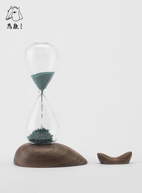马鹿核桃饰品鲸鱼磁沙漏创意简约高端礼品精美办公装饰