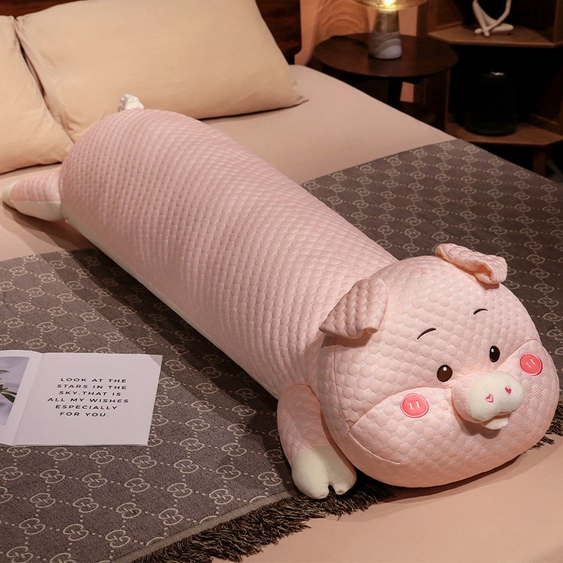 卡通趴趴猪长抱枕毛绒玩具小猪公仔玩偶布娃娃情侣生日礼物送女生