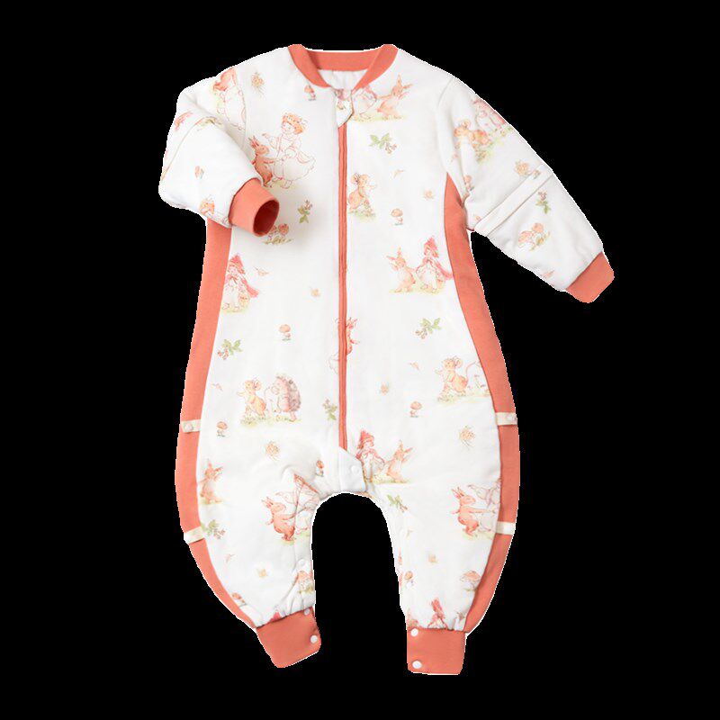 儿童纯棉纱布睡袋无骨宝宝夏季薄款防踢被连体睡衣男童女童空调服