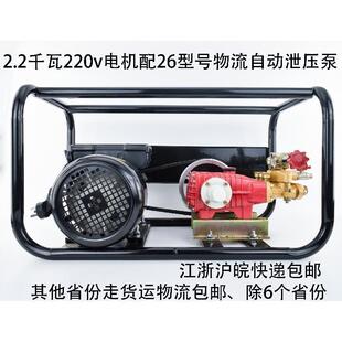 特惠农用电动喷雾器家用电220v打药机三缸柱塞泵清洗机物理自动泵
