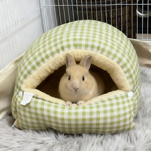 兔子窝冬天保暖半封闭式加绒加厚兔兔窝猫咪睡袋狗狗睡袋睡觉用窝