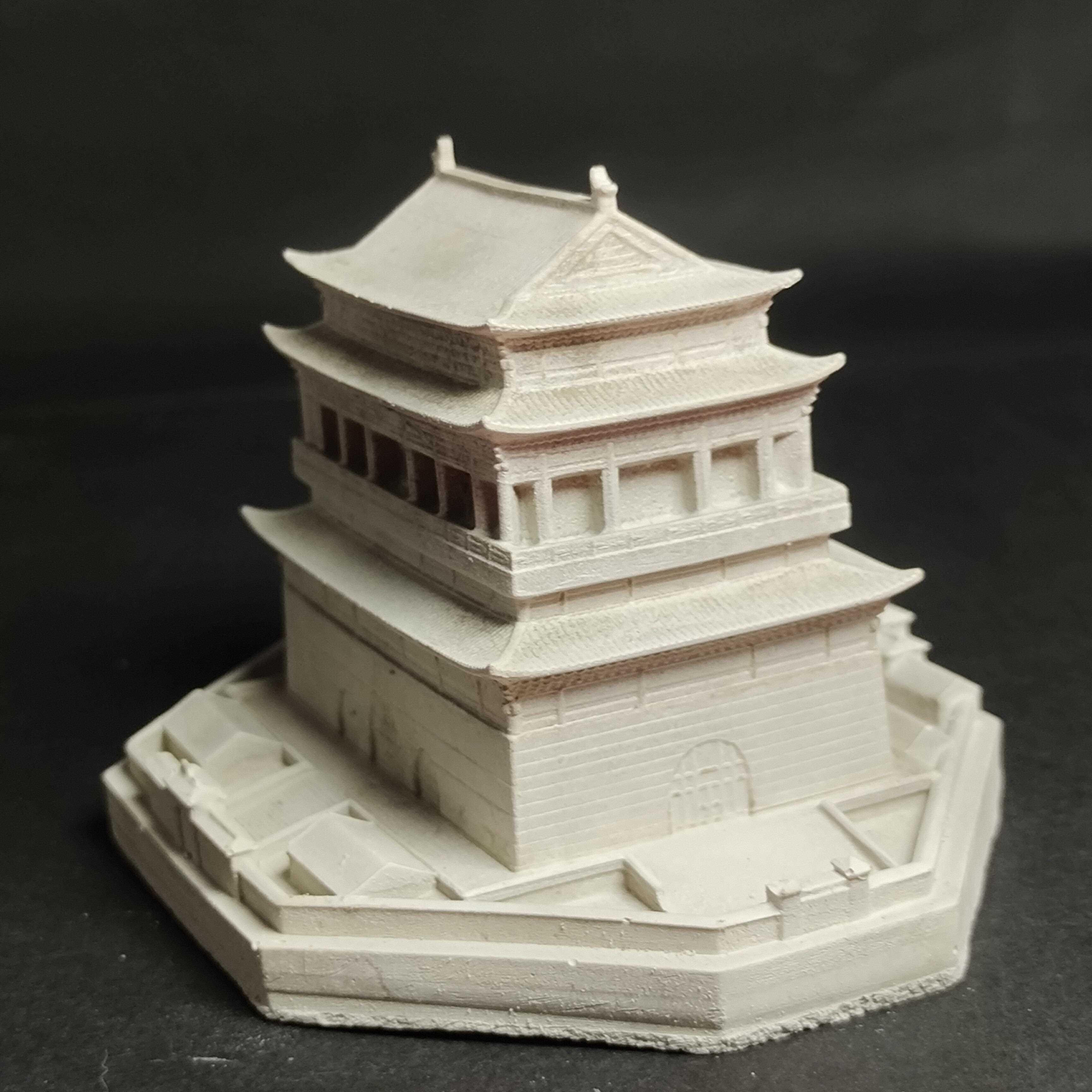 水泥制中国古代古建筑群模型微景观假山盆景沙盘鱼缸造景装饰摆件