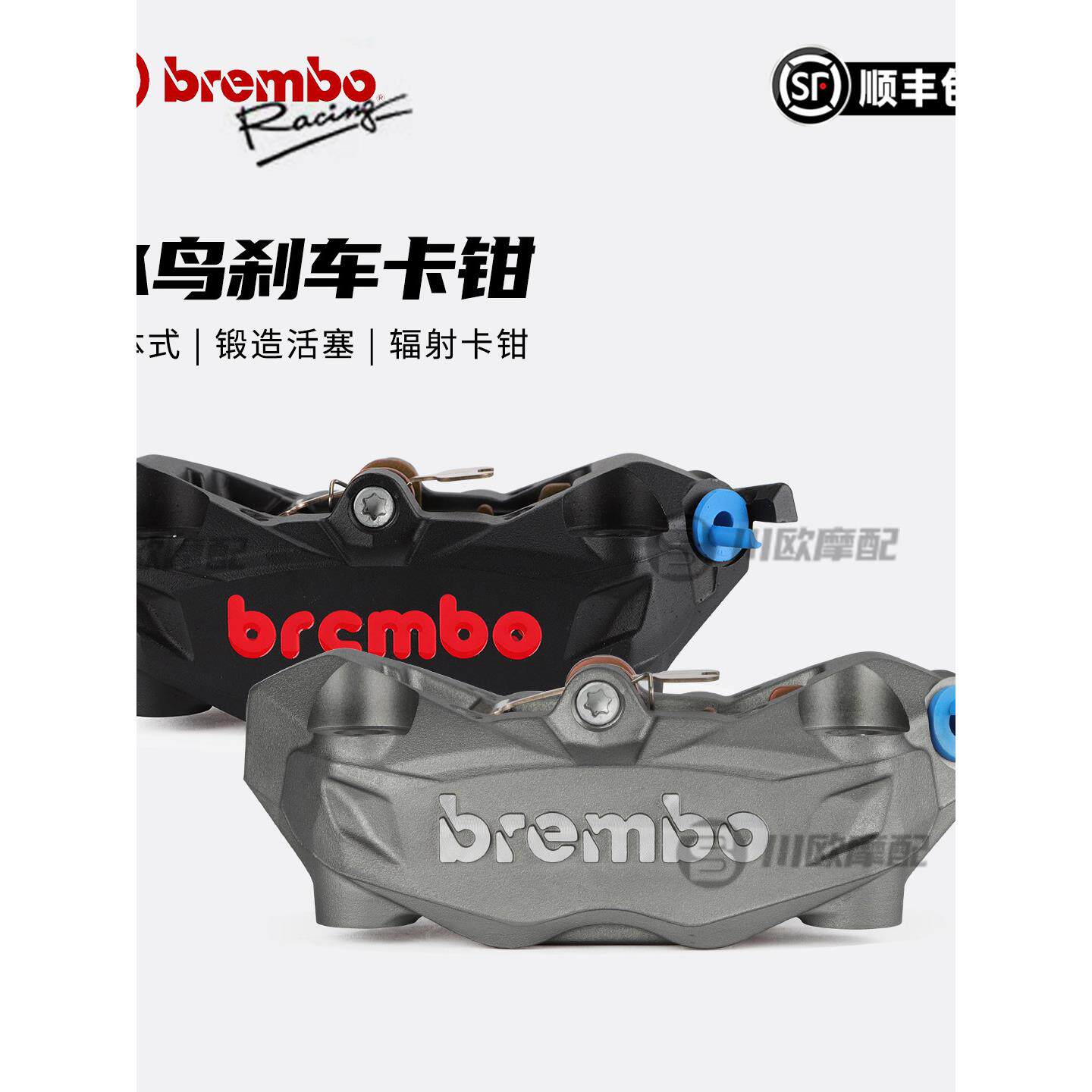 布雷博大型径向水禽制动卡钳改装摩托车电动车100锁点