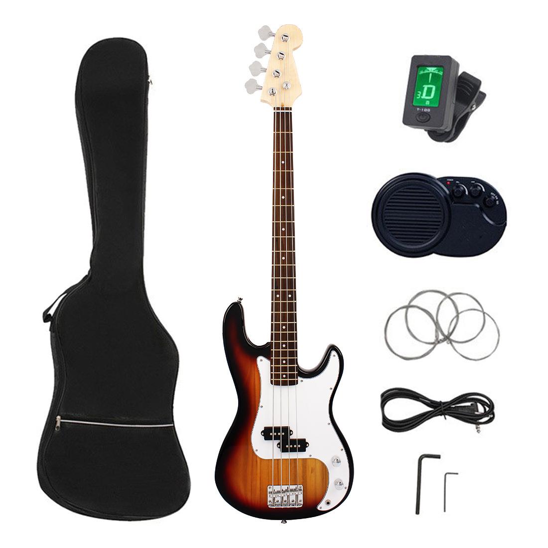 ST四弦电贝司低音吉他21品电贝斯套装成人初学者入门摇滚演出BASS