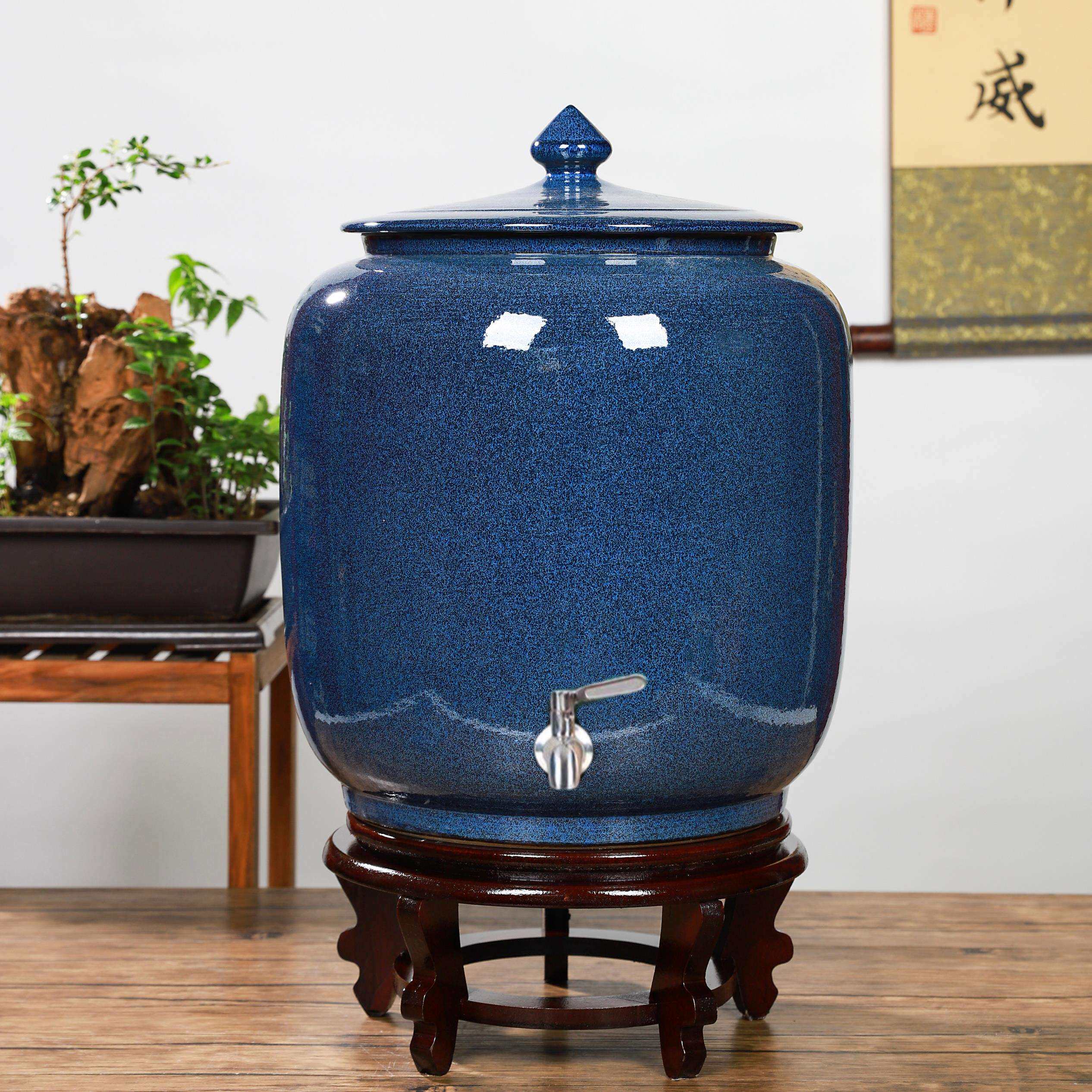 油缸陶瓷带盖家用厨房酒坛水缸菜油花生油山茶油耐高温30斤50