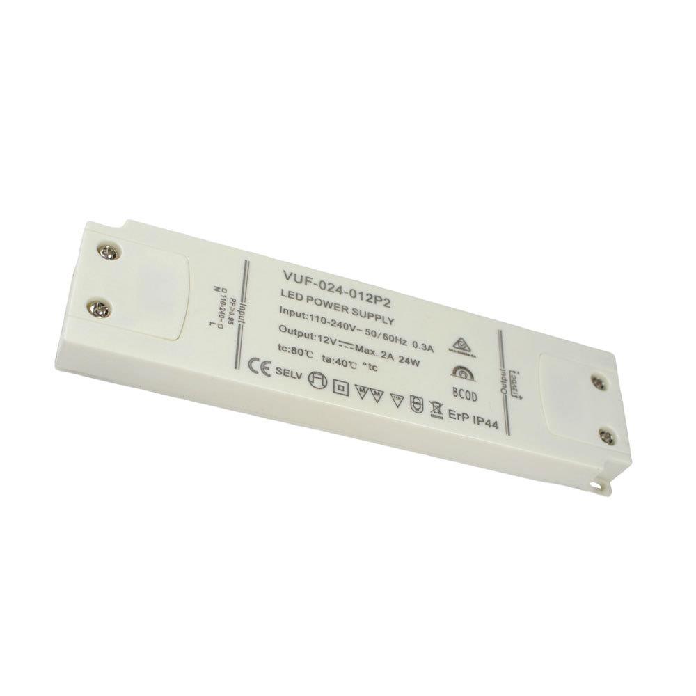 24W12V24V CE EMC CCC ROHS SAA ERP认证IP44 65塑料壳恒压薄电源