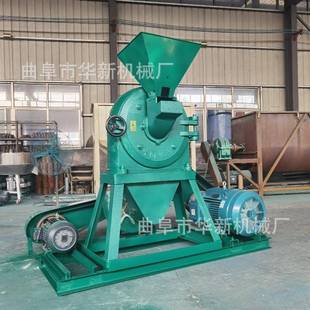 小麦粒齿盘磨面机果壳苹果梨子粉碎机320型中药渣打粉机除尘