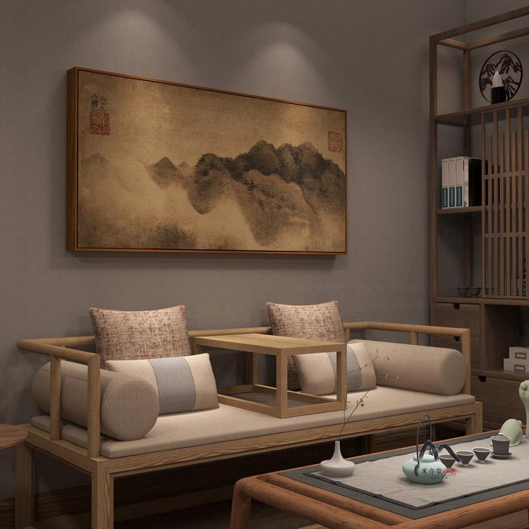 米亦堂x富春山居图 新中式有山无水国画客厅餐厅书房玄关茶室挂画