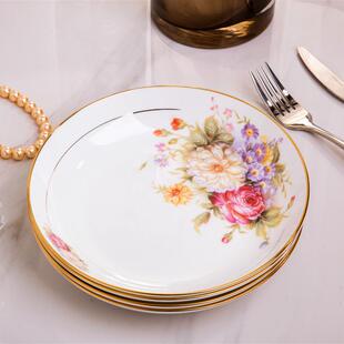 好看的网红盘子汤盘餐具套装家用创意菜盘深盘七寸7寸7英寸碟子盘