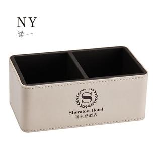 咖啡茶叶包装 星级酒店用品皮双格茶包盒经典 收纳空盒高档家用定制