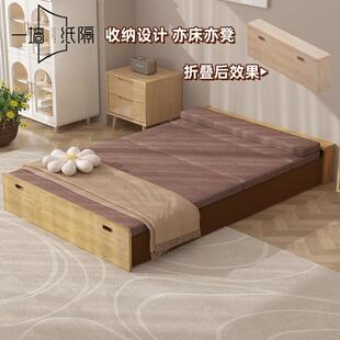 折叠床多功能办公室午休床医院陪护床小户型家用纸艺床便携伸缩床