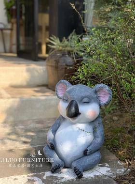 花园别墅园林户外草坪装饰品庭院树脂考拉田园景观工艺园艺摆件