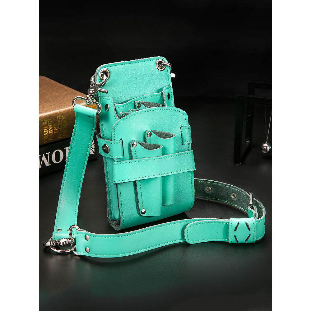 真皮剪刀包发型师腰包专用斜挎网红美发工具包剪发包个性创意潮