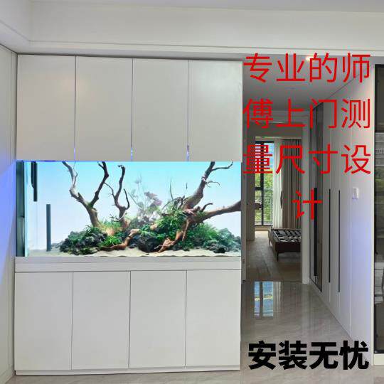 专业定做海水缸 套缸定制 超白玻璃 强排系统 彷生态底缸 红龙缸