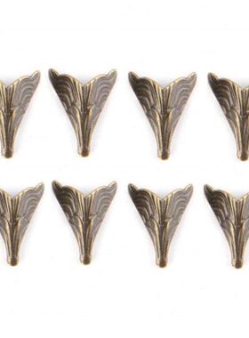 8PCS 20x26mm Antique Corner Protectors Bronze Tone Case Box