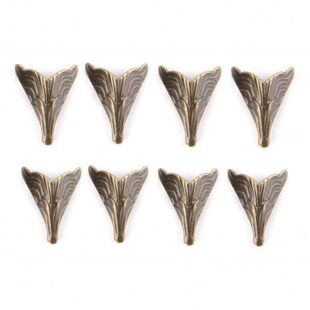 8PCS 20x26mm Antique Corner Protectors Bronze Tone Case Box