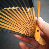 95寸16方老玉竹扇骨翻轮小茄头文玩折扇 苏州纯手工空白扇子复古