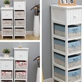 实木藤编迷你床头柜子宽25cm卧室收纳边柜小户型超窄简约夹缝斗柜