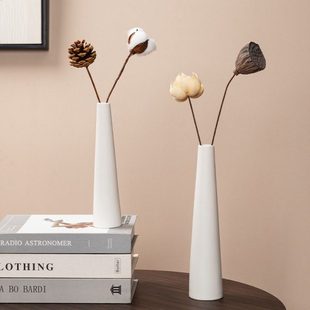 创意陶瓷花瓶摆件细长干花客厅插花家居装饰简约古风桌面高级花器