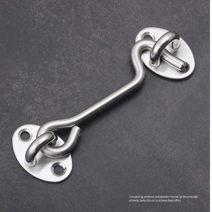 不锈钢插销免打孔门锁扣门栓门扣木门房门卫生间门拴插销挂钩门钩