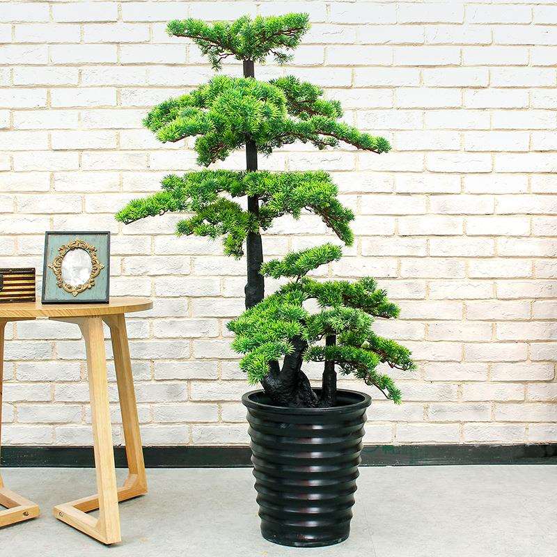 仿真树室内植物大型仿真绿植迎客松绿色盆栽客厅酒店摆放家居装饰