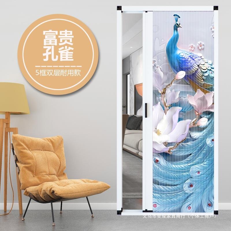 折叠门隔断隐形推拉蜂巢移门厨房卧室衣柜卫生间暗门门帘防风保