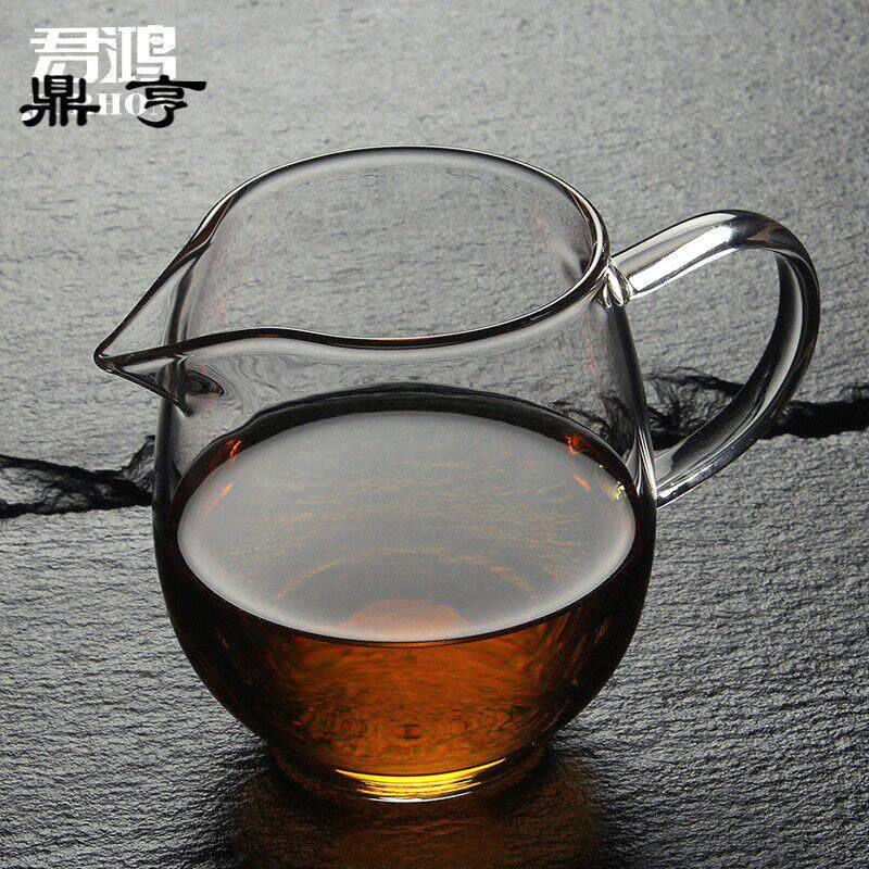 鼎亨 加厚玻璃公道杯茶海耐热高温茶具玻璃分茶器带泡茶公杯茶海