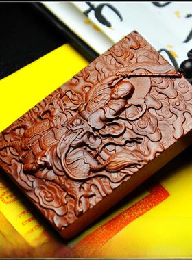 雷祖木牌闪电红枣十字天井劈雷木自然闪电图案木雕个性化珠宝挂件