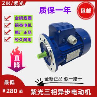 紫光三相异步电机MS6324MS6334MS7124MS7134MS8024MS8034立式铝壳