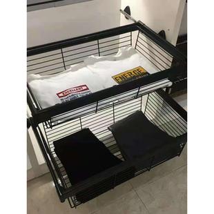 抽屉式 架五金配件 衣柜拉篮衣帽间收纳多功能推拉储物篮藤篮伸缩裤