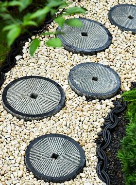 彷石踏步庭院铺路草坪户外花园垫脚石踏板石园林汀步防滑水泥地砖