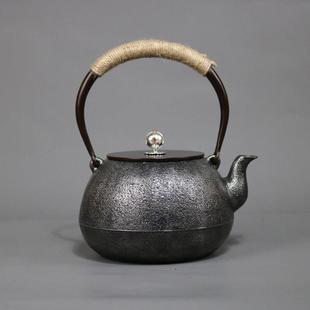 无涂层煮茶壶烧水壶泡茶铁瓶家用 南部盛冈素雅壶砂铁壶铜盖日式