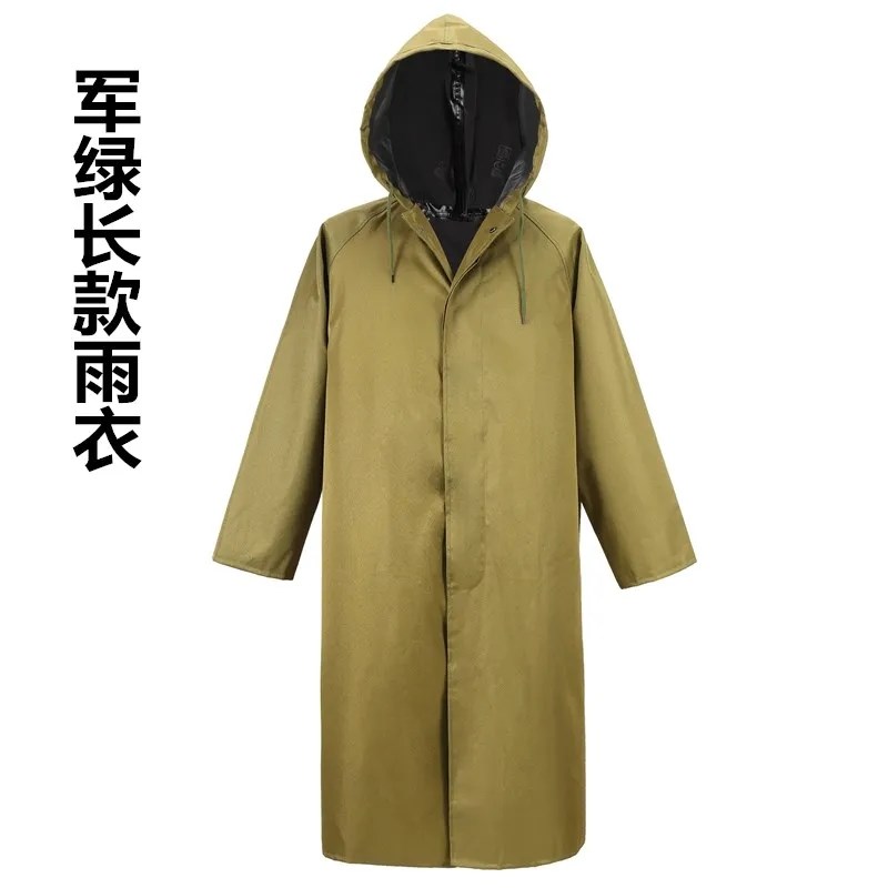 55式军雨衣65式成人连体长款帆布雨衣J加厚耐磨男女户外劳保雨披