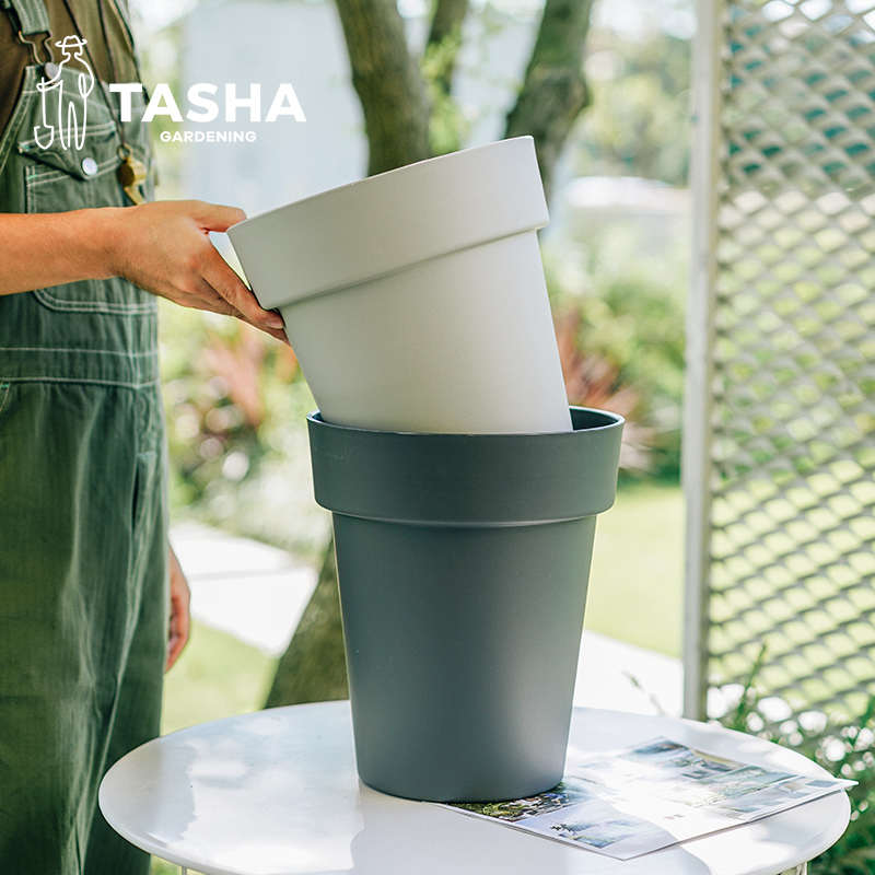 塔莎的花园 铁线莲专用树脂塑料花盆加仑盆绿T萝月季球根创意阳