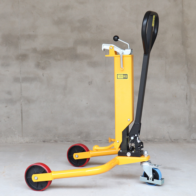 脚踏鹰嘴油桶搬运车DT350液压升降拖车运输大圆铁塑料钢桶重型