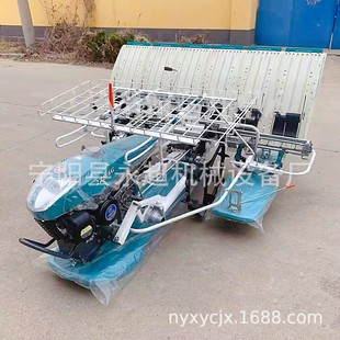 水稻汽油式 水田使用水稻插秧機 插秧機4行稻苗插秧設備家用手扶式