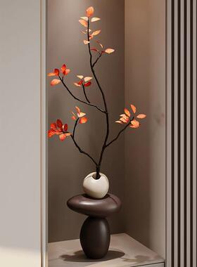 入户玄关客厅摆件时来运转花瓶插花彷真绿色植物寓意好电视柜桌面