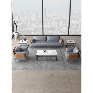 办公沙发三座简易小型办公公司沙发咖啡桌组合商务接待办公沙发