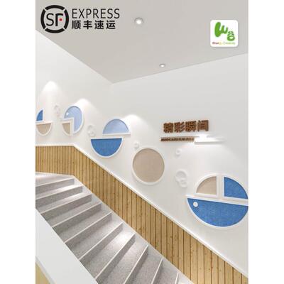 幼儿园楼梯走廊墙装修主题墙环境布局布告板文化墙二十四节气高雅