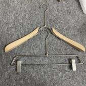 夹实木衣挂婚纱店衣撑钢铁裤 高档服装 裤 榉木衣架男女装 夹 店韩版