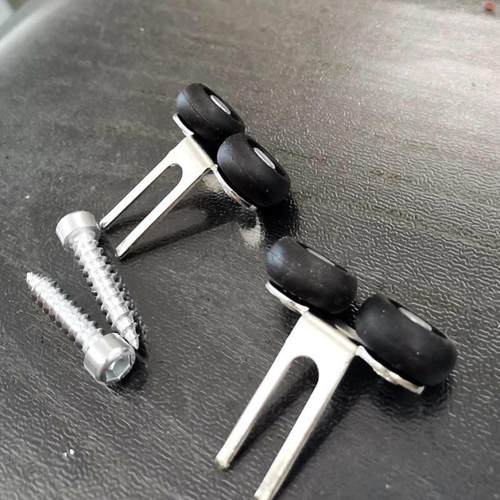 衣柜推拉门吊轮钛合金玻璃移门滑轮卫生间厨房趟门上滚轮导轨配件