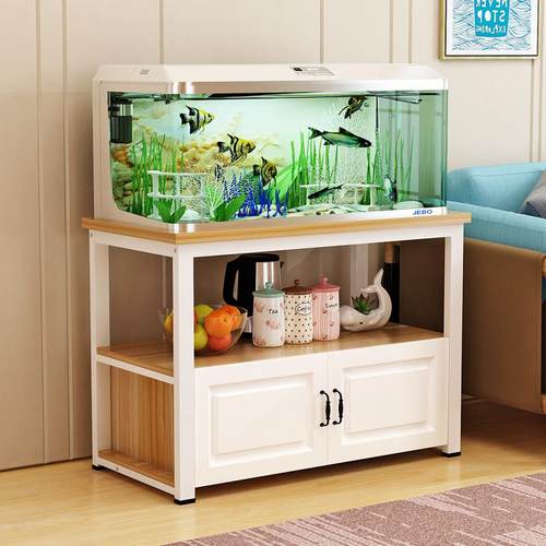 鱼缸底柜实木颗粒专用承重底座地柜柜子铝合金水族箱龟缸鱼缸架子