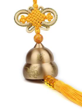 铜铜铃铛葫芦挂件纯入户门五帝钱六帝五黄二黑化解红黑黄穗镇